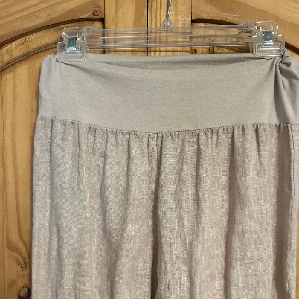Wide Leg Women's Pants in Light Taupe - Picture 2 of 9